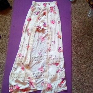 Flower and butterfly maxi skort